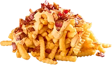 Batata com molho e bacon